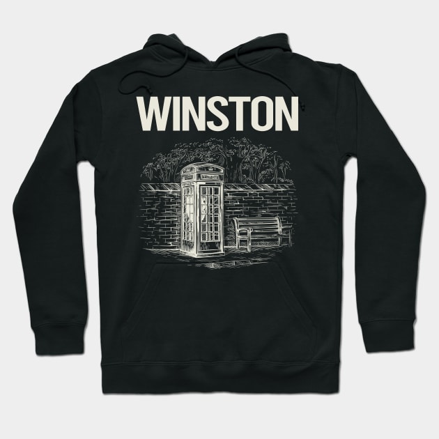 Vintage Phone Booth Winston Hoodie by rosenbaumquinton52